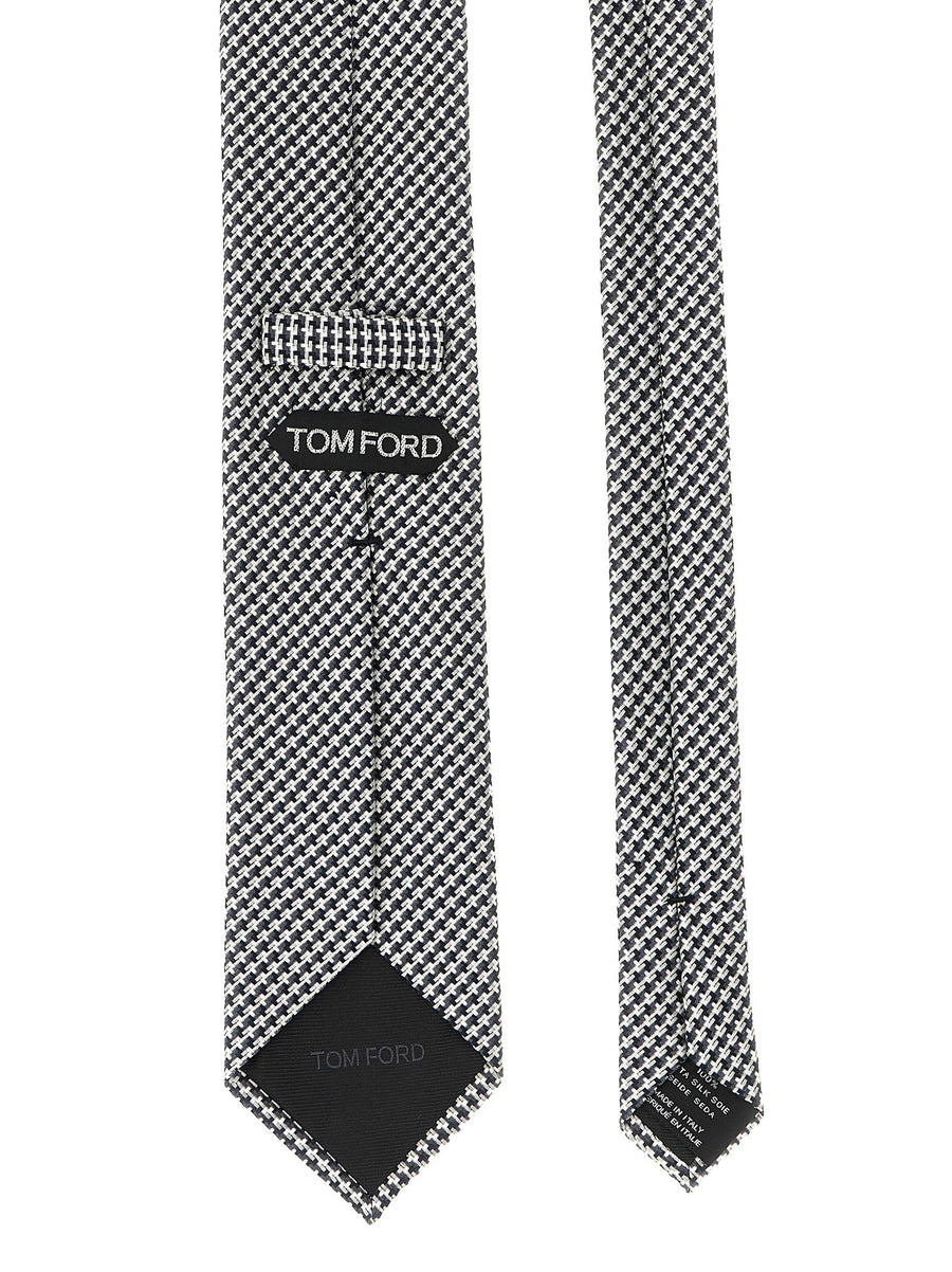 Tom Ford Tonal Star Silk Tie for Men Premium Mulberry Silk Satin with Tonal Star Jacquard for Formal and Smart Casual