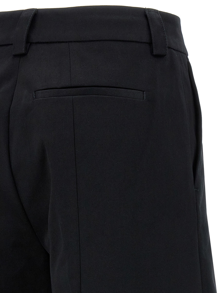 TheLatest Alma Pants Black 100 Percent Cotton Wide Leg Trousers For Women Desk To Dinner Polished With Pockets