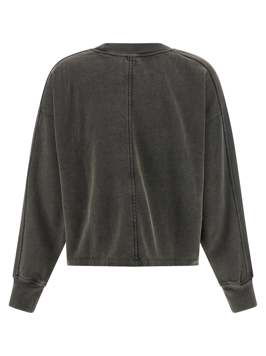 Marant Etoile Sunny Crop Sweatshirt Black Logo Embroidery