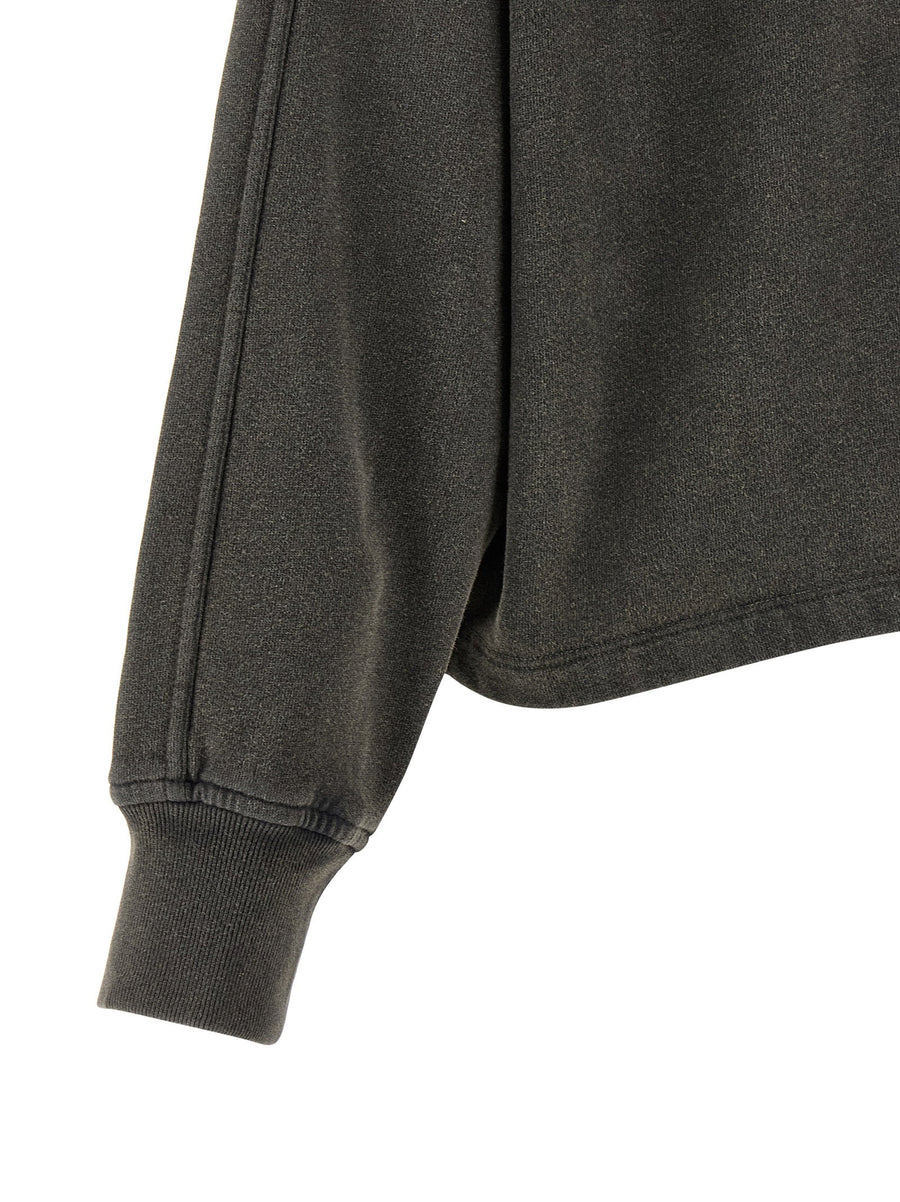 Marant Etoile Sunny Crop Sweatshirt Black Logo Embroidery
