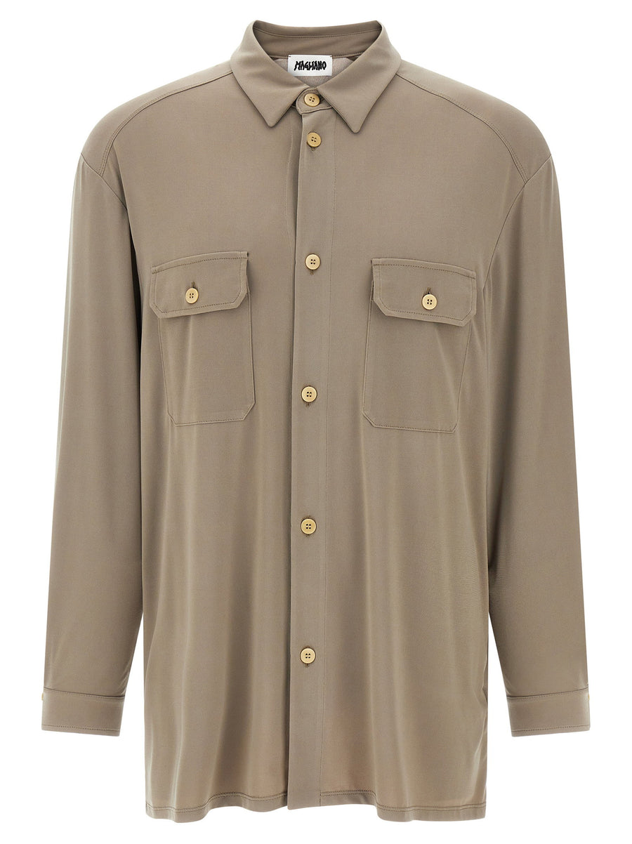 Magliano Vendemmia Shirt Gray Stretch For Modern Men