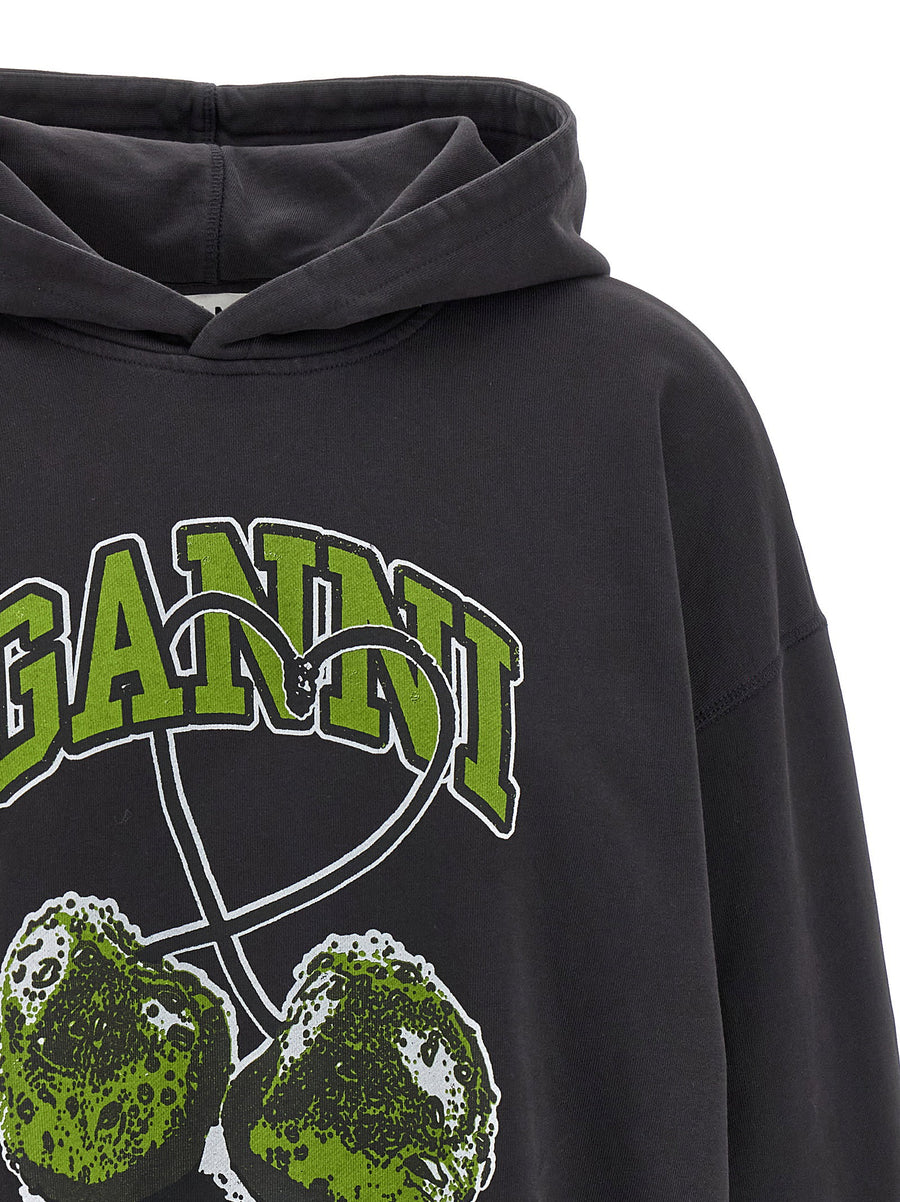 Ganni Basic Jersey Cherry Hoodie