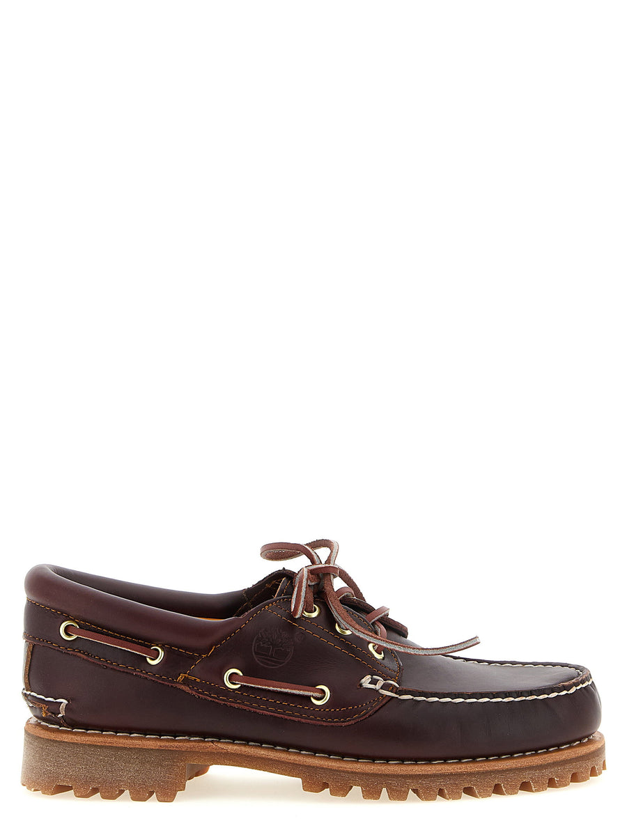 Timberland Premium Leather 3 Eye Lug Boat Shoe Unisex Moccasin Style Bordeaux Casual Comfort