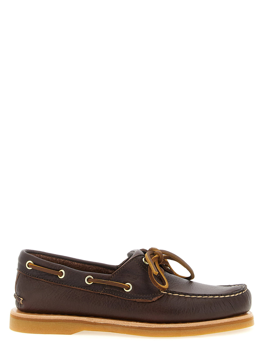 Timberland Crafted Leather Boat Moccasin With Vibram Sole For Men Handstitched Luxury