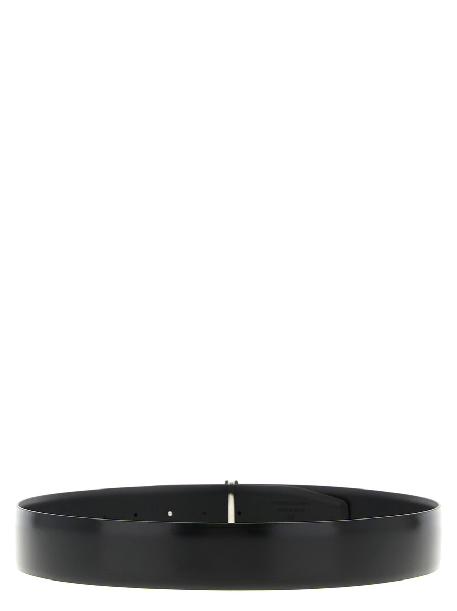 Tom Ford Reversible Shiny Calfskin Leather Belt For Men With Enamel Logo Buckle Premium Luxury Accessory