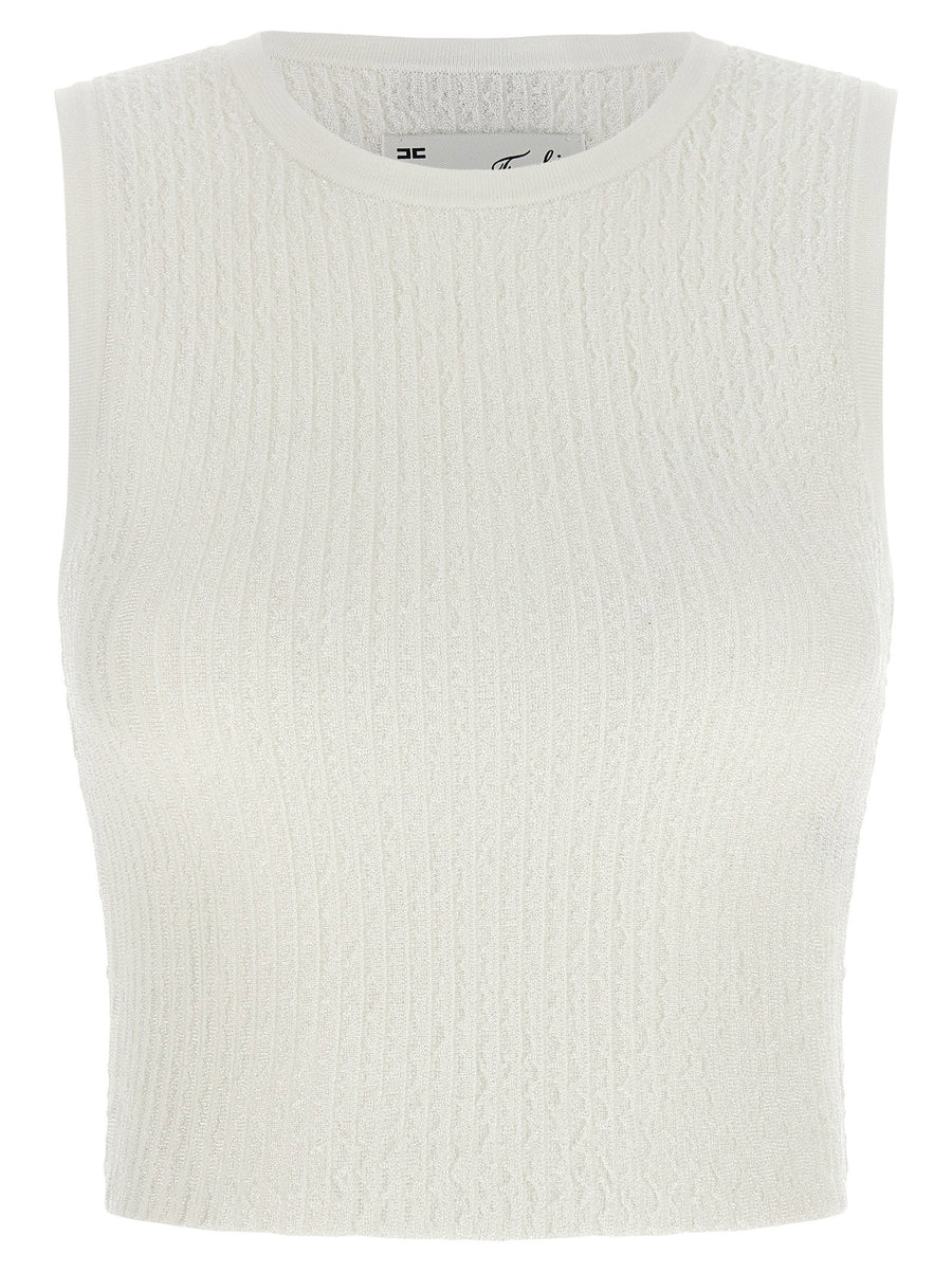 Elisabetta Franchi Ribbed Crop Top