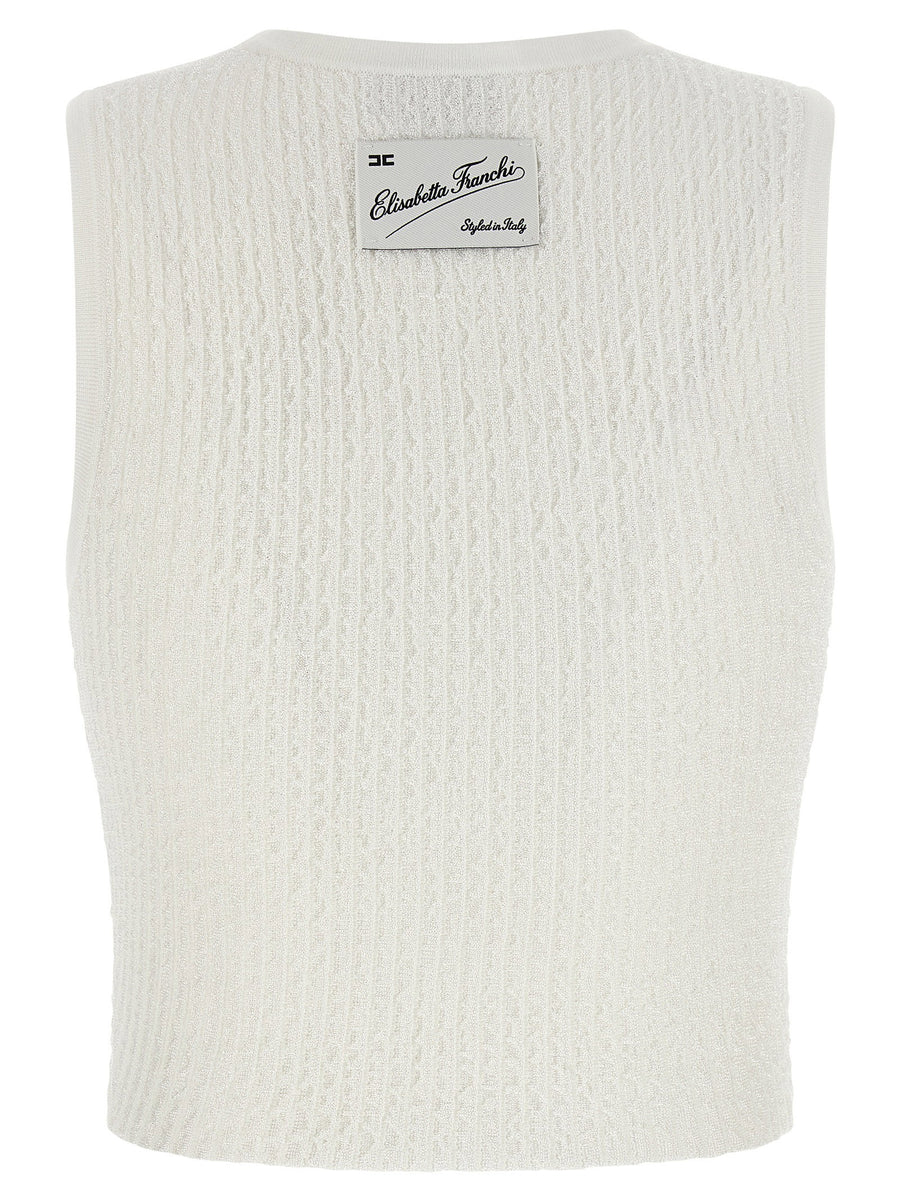Elisabetta Franchi Ribbed Crop Top