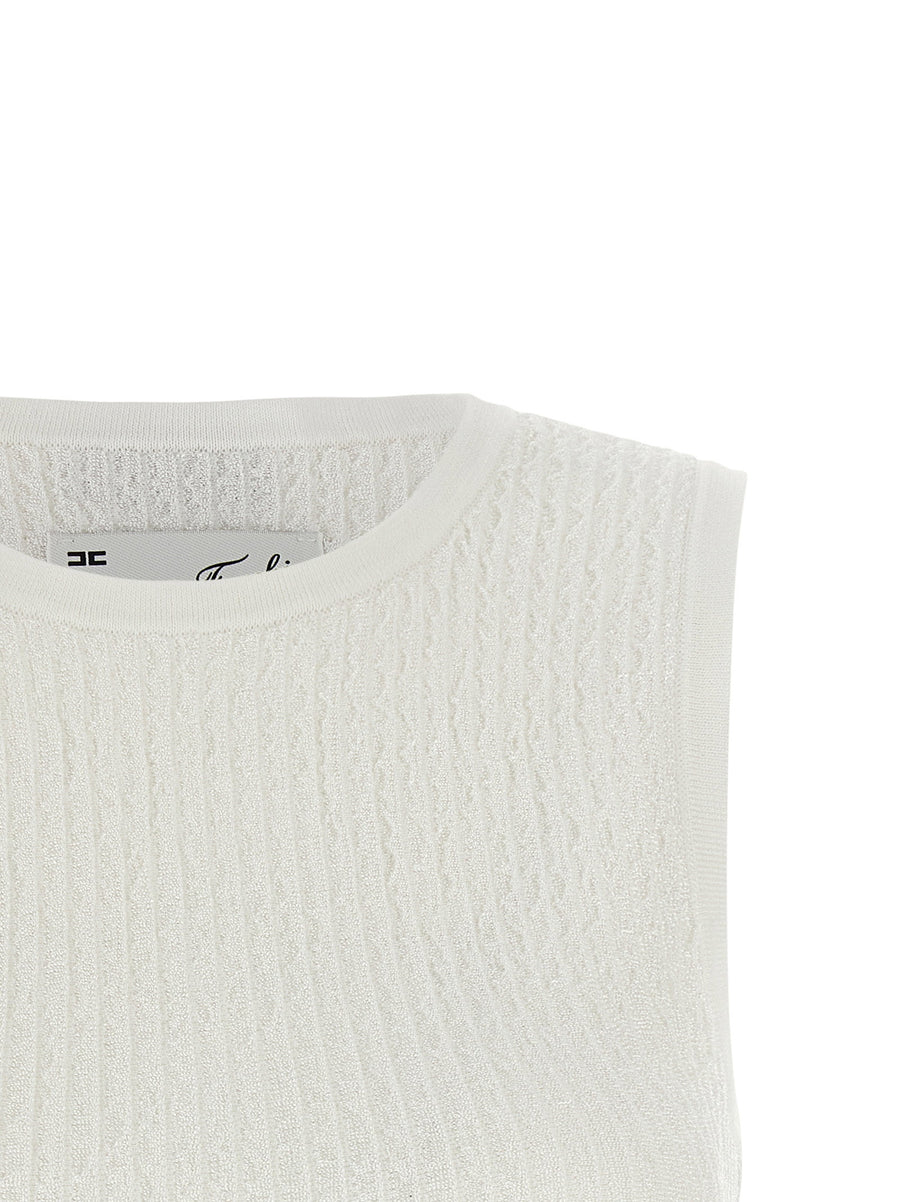 Elisabetta Franchi Ribbed Crop Top