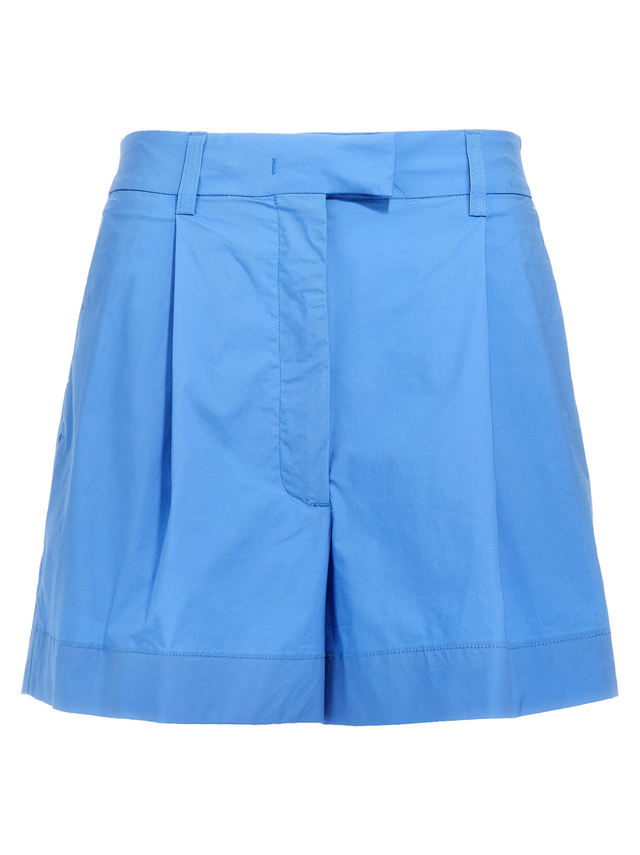 Bea Shorts TheLatest Polished Light Blue Cotton Poplin Short Trousers For Women Versatile Summer Wear