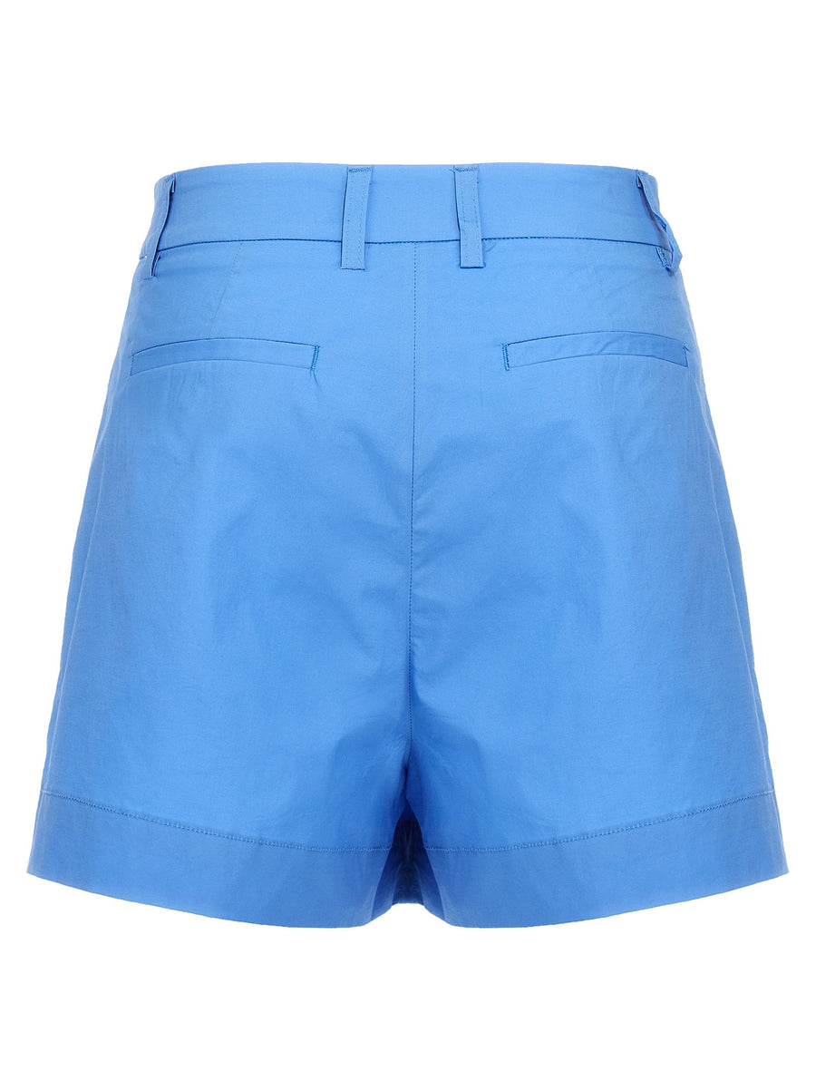 Bea Shorts TheLatest Polished Light Blue Cotton Poplin Short Trousers For Women Versatile Summer Wear