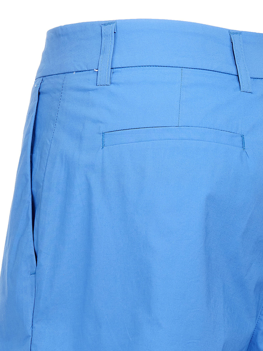 Bea Shorts TheLatest Polished Light Blue Cotton Poplin Short Trousers For Women Versatile Summer Wear
