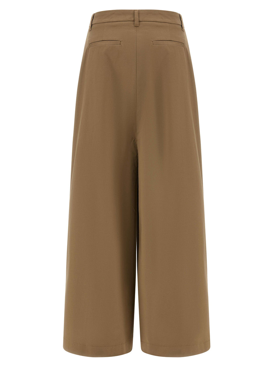 TheLatest Daisy Skirt Brown Long Cotton Gabardine With Pockets For Women Versatile Wardrobe Staple