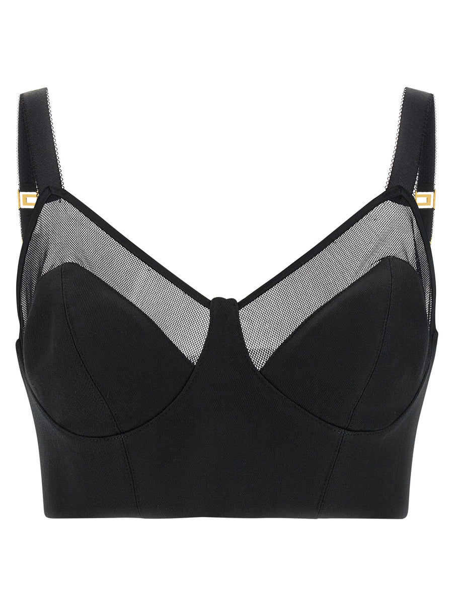 Elisabetta Franchi Cool Wool And Tulle Top