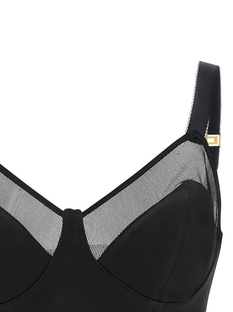 Elisabetta Franchi Cool Wool And Tulle Top