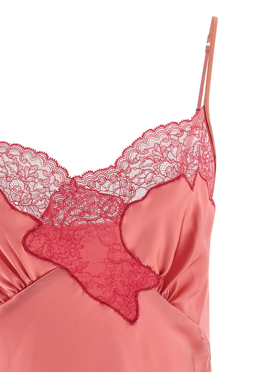 Vaillant Signature Pink Satin Lace Top For Women Luxurious Lingerie Inspired With Adjustable Straps