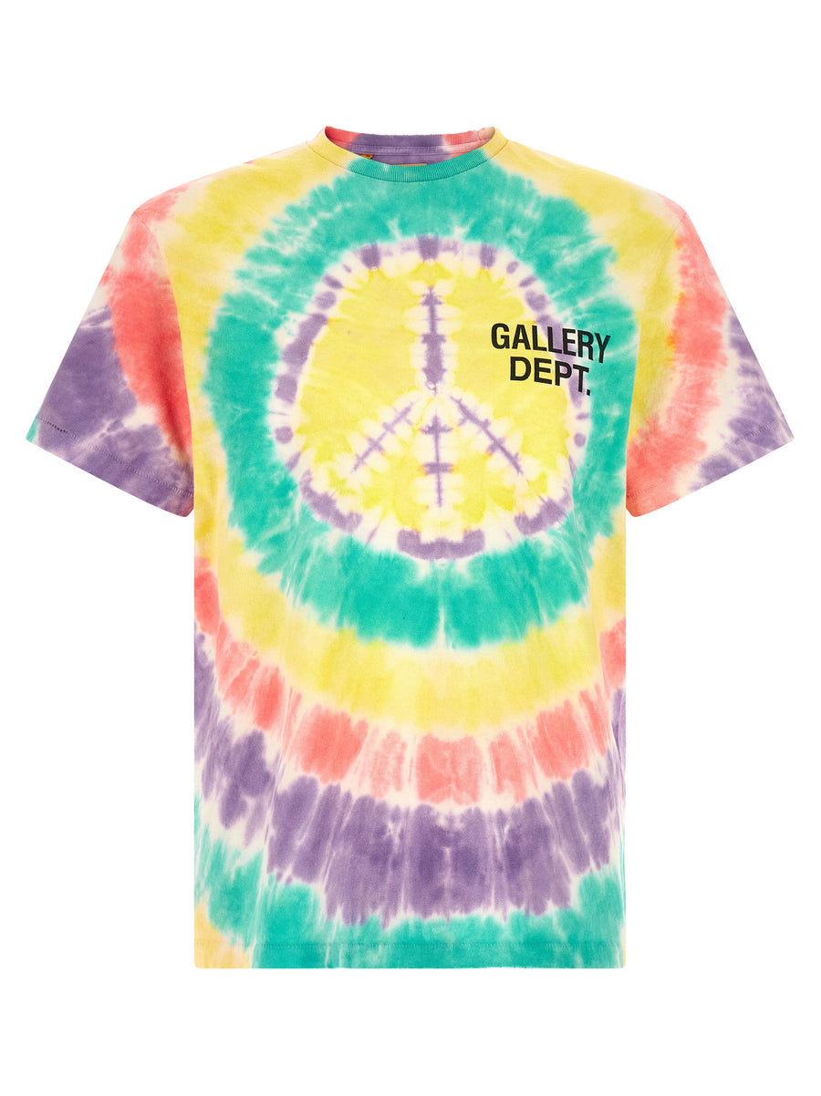 Gallery Dept Peace Tie Dye Cotton T Shirt Multicolor GD Logo Patch