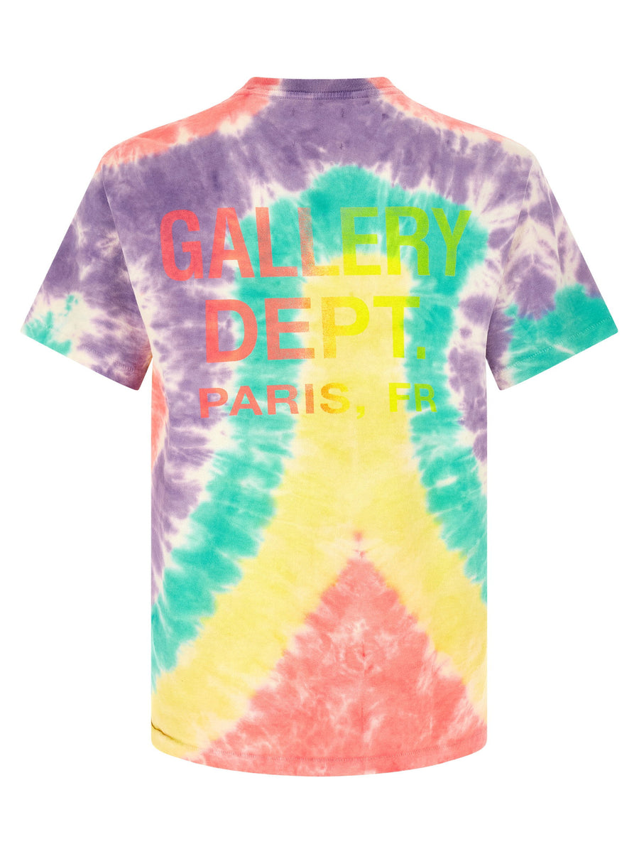 Gallery Dept Peace Tie Dye Cotton T Shirt Multicolor GD Logo Patch