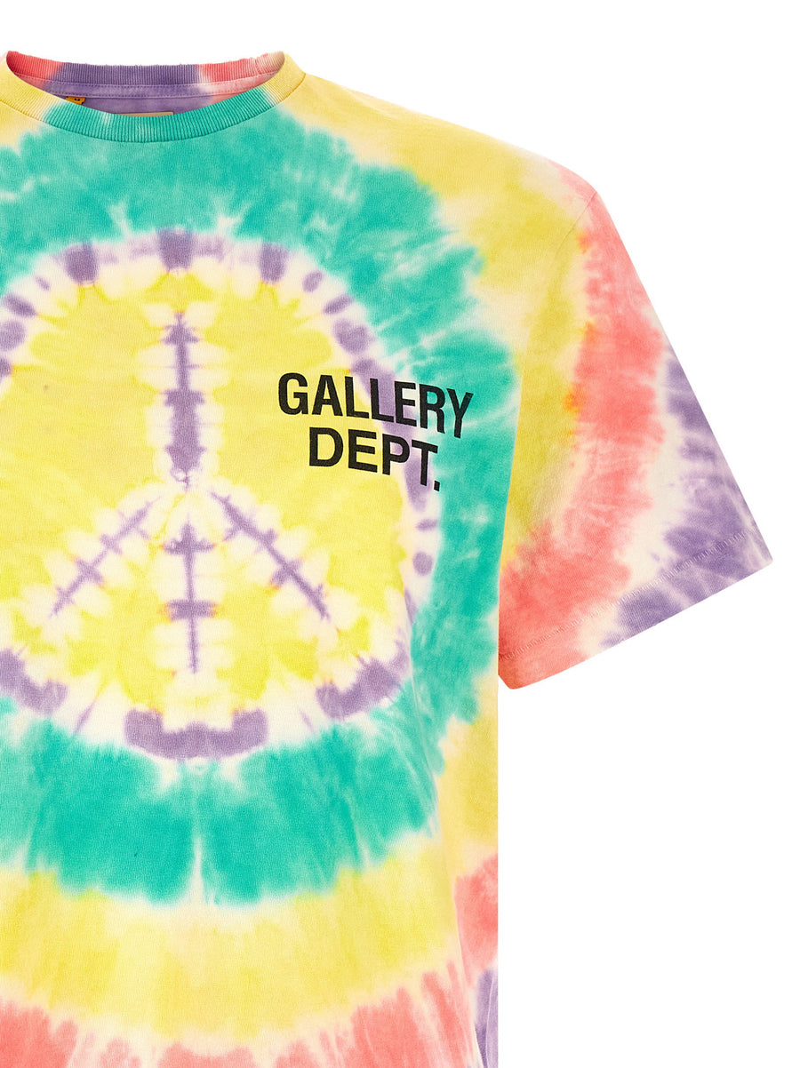 Gallery Dept Peace Tie Dye Cotton T Shirt Multicolor GD Logo Patch