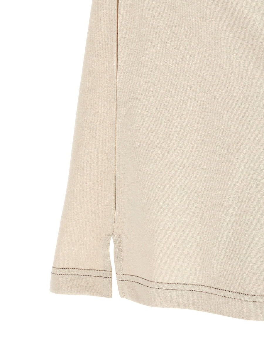 Lemaire Boxy T Shirt For Men Breathable Cotton Linen Blend With Breast Pocket And Side Slits