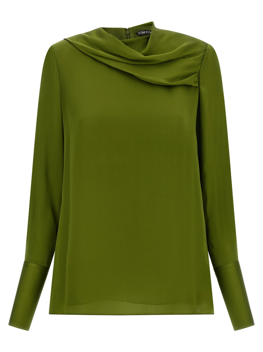 Tom Ford Draped Neck Blouse