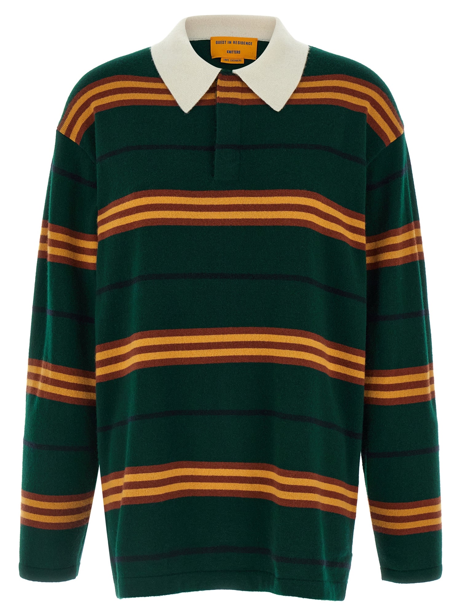 Guest In Residence Striped Rugby Polo Shirt