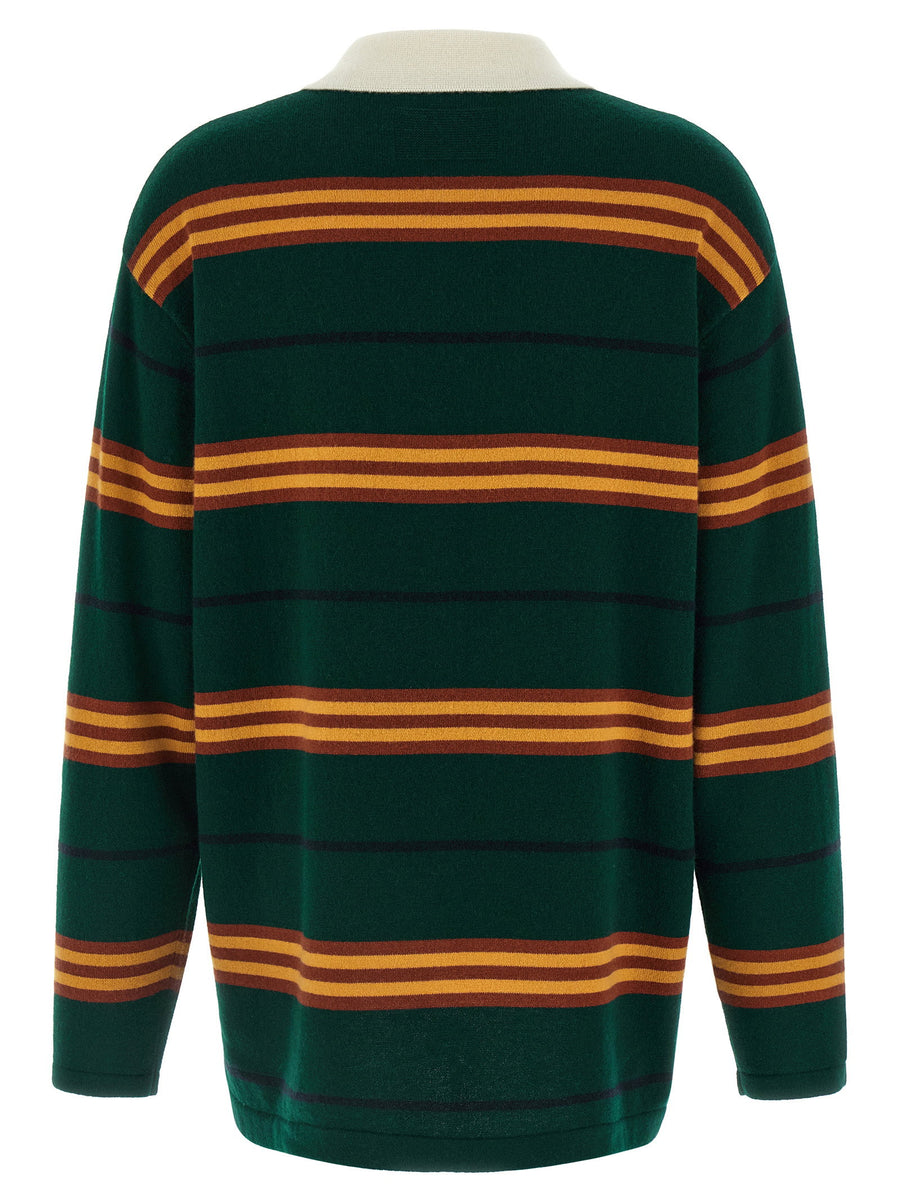 Guest In Residence Striped Rugby Polo Shirt