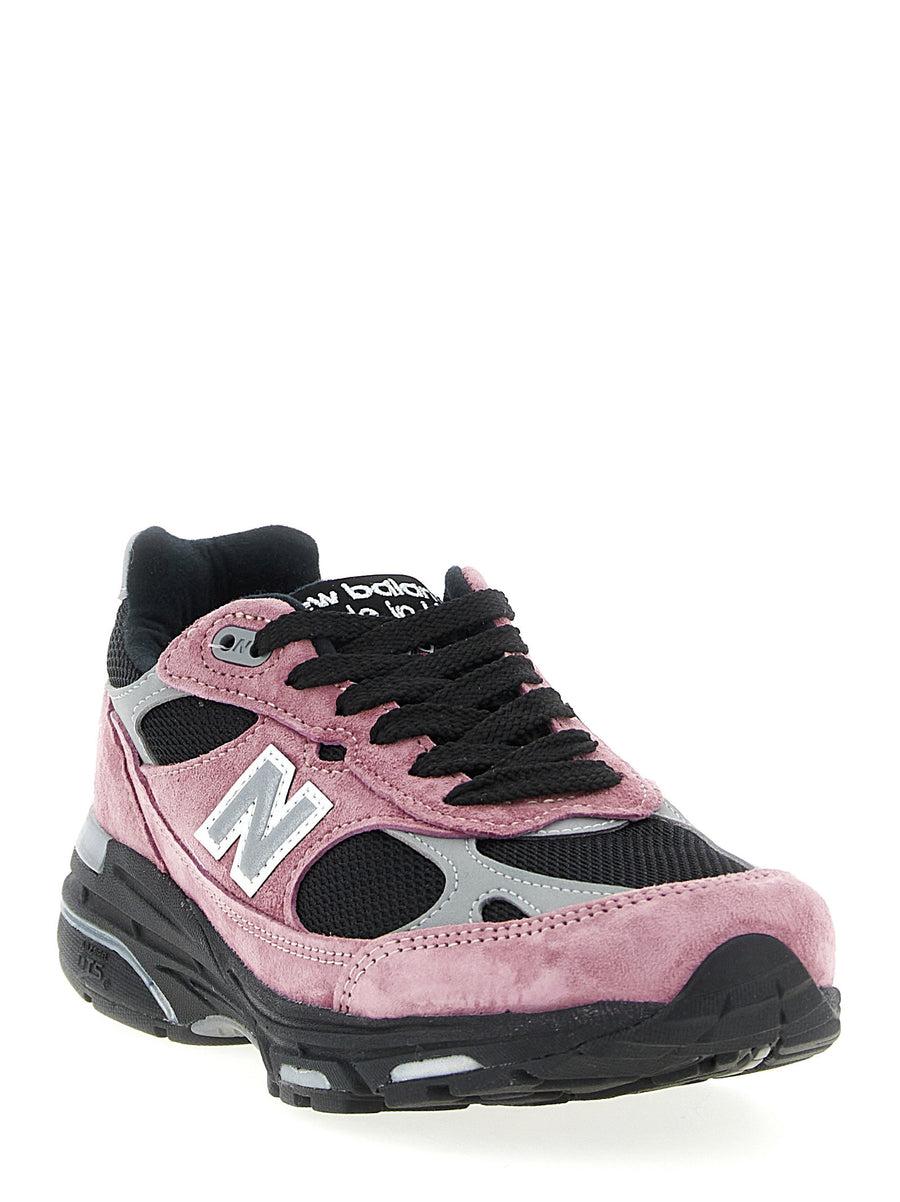 New Balance Made In USA 993 Sneakers For Men Pink Suede Mesh Upper Secure Fit All Day Comfort