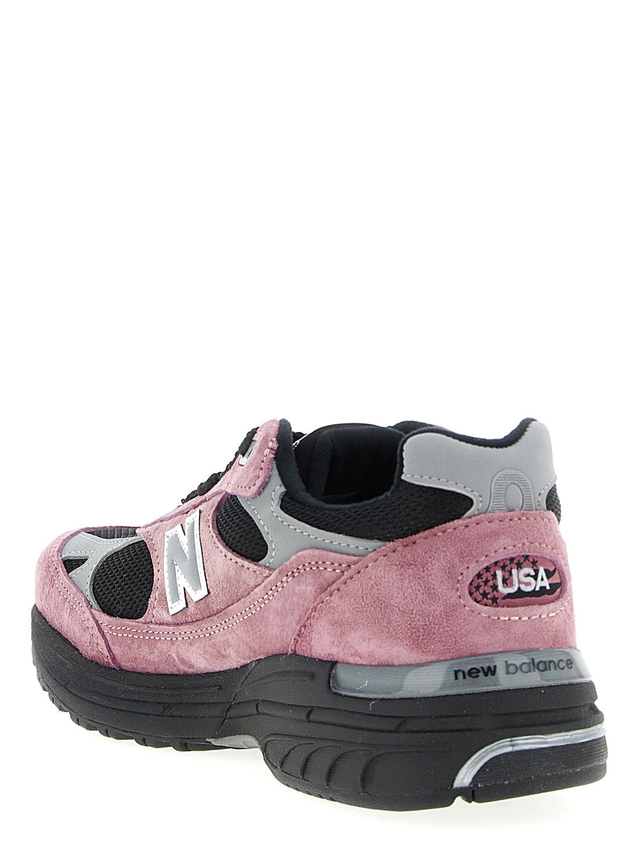 New Balance Made In USA 993 Sneakers For Men Pink Suede Mesh Upper Secure Fit All Day Comfort