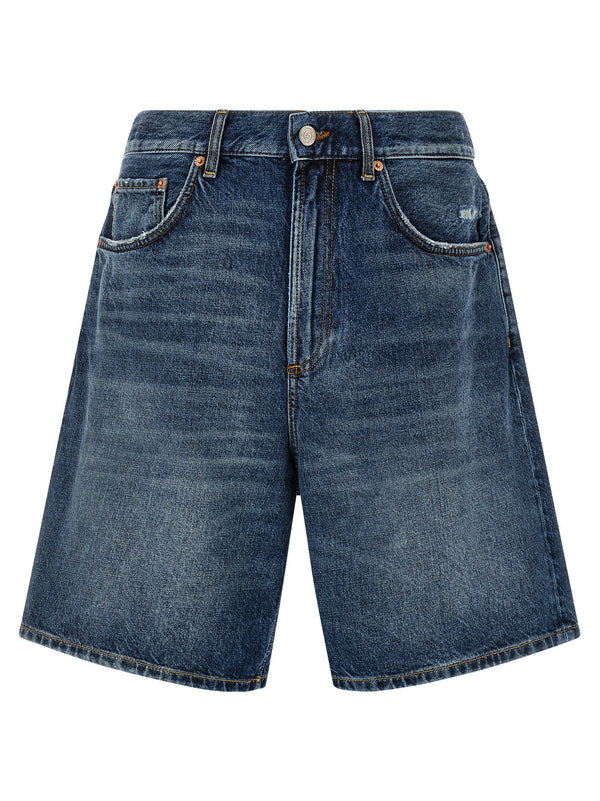 Department 5 Singers Bermuda Shorts Men Blue Denim 100 Percent Cotton