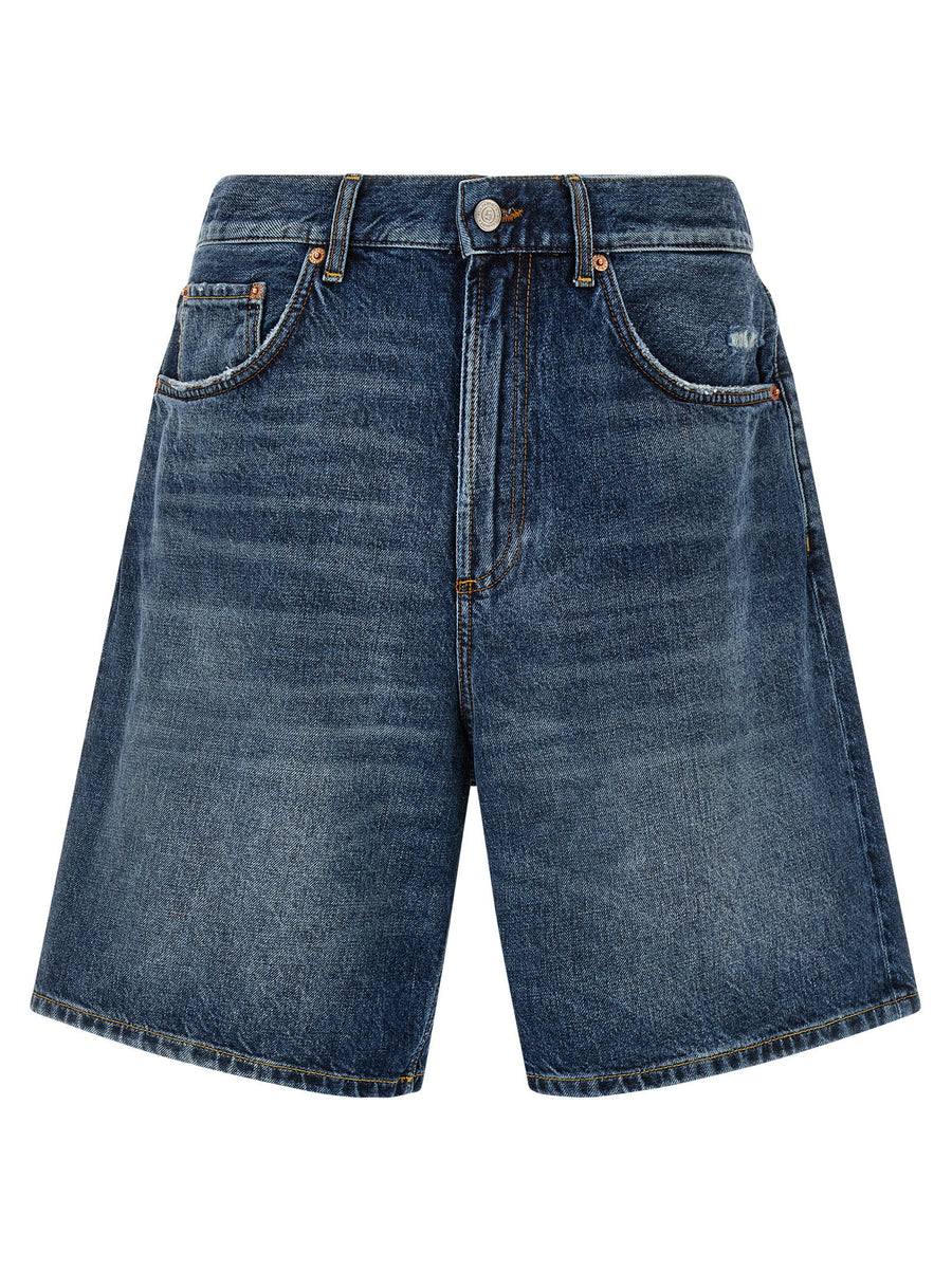 Department 5 Singers Bermuda Shorts Men Blue Denim 100 Percent Cotton