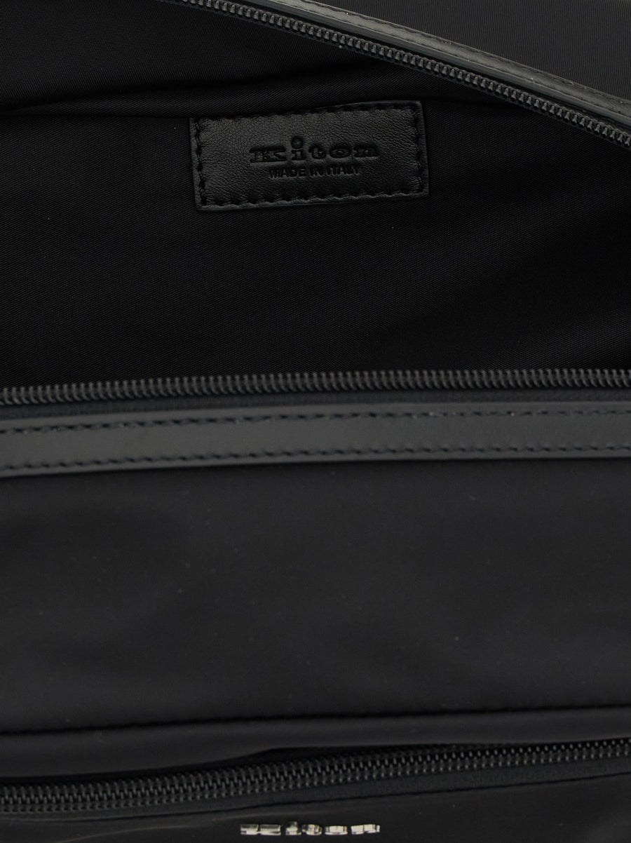 Kiton Nylon Beauty Case Travel Organizer for Men with Durable Leather Accents and Discreet Branding