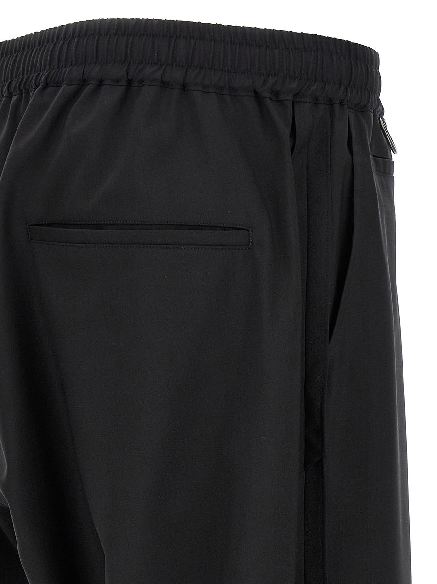 Undercover Uc1e4519 Wool Blend Trousers For Men With Beaded Embroidery And Jacquard Patch