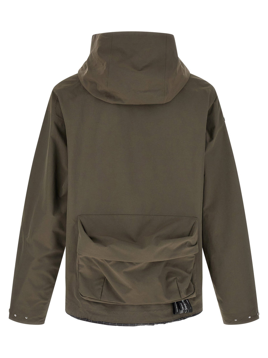 Undercover Technical Parka For Men Weatherproof Nylon Jacket With Built In Hood And Windproof Rainproof Protection
