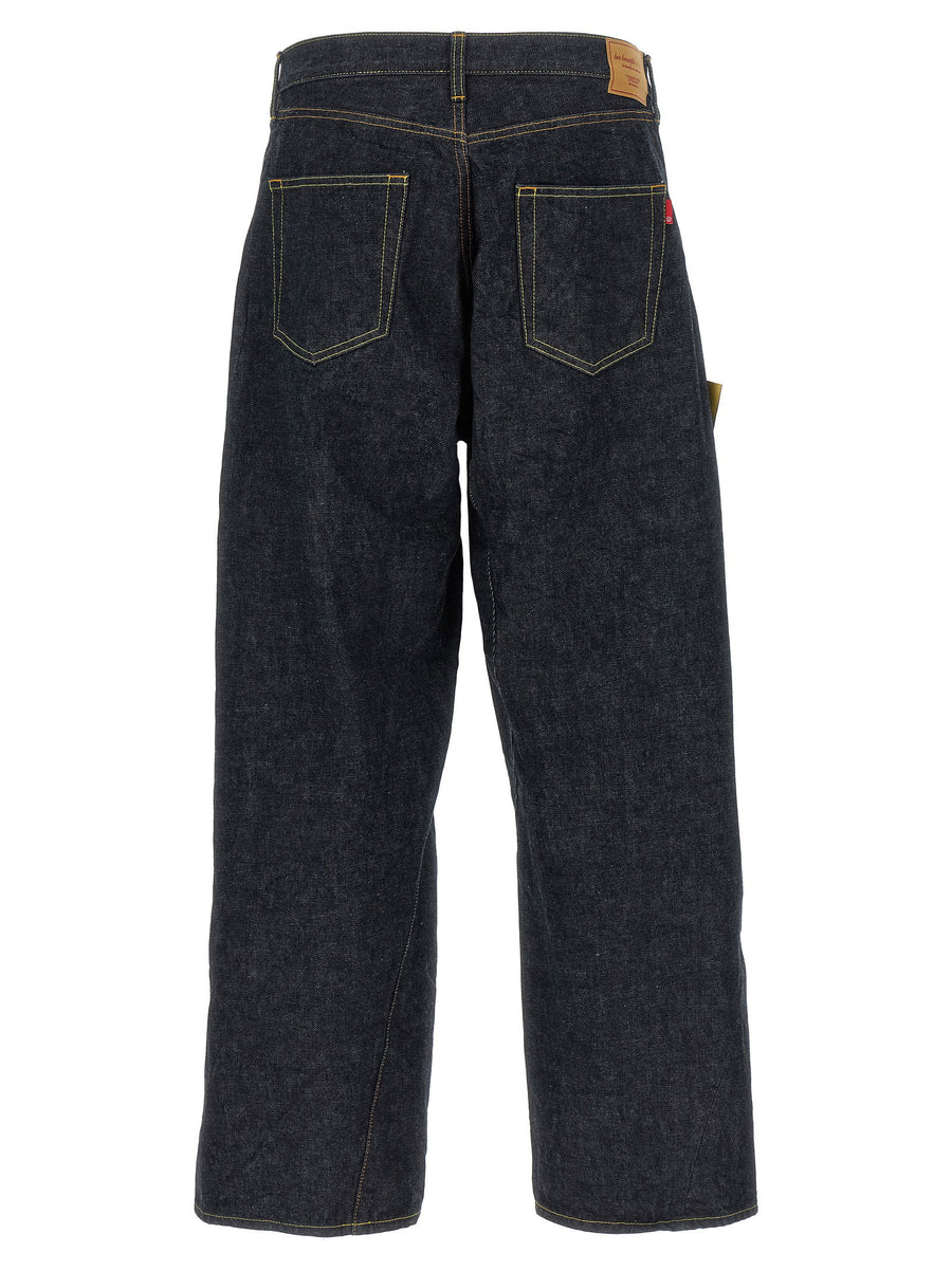Undercover People Have The Power Jeans For Men Oversized Rigid Denim With Patti Smith Side Embroidery