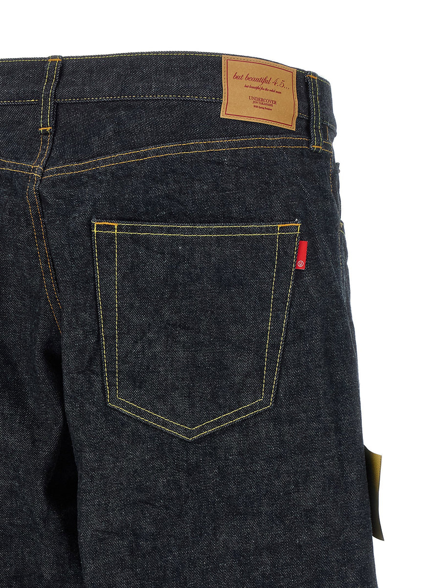 Undercover People Have The Power Jeans For Men Oversized Rigid Denim With Patti Smith Side Embroidery