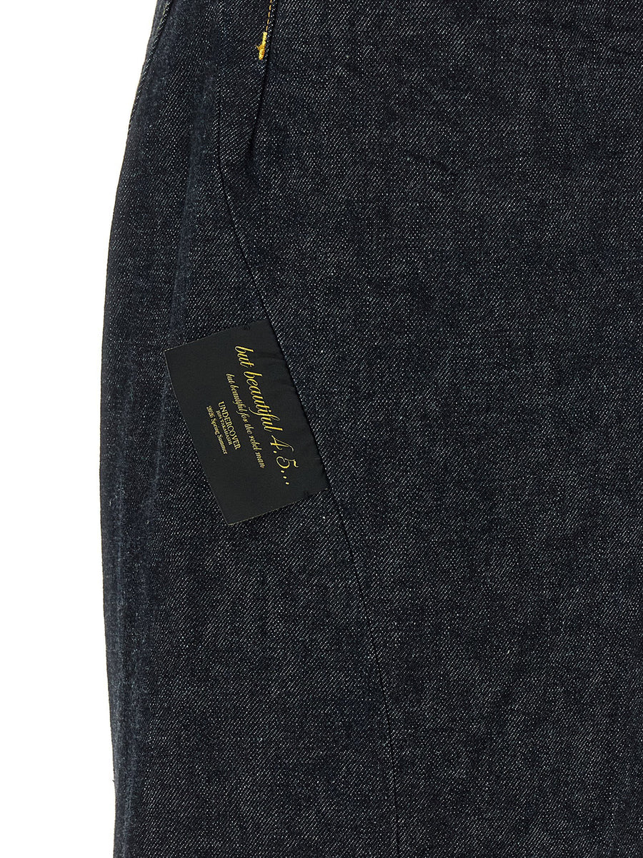 Undercover People Have The Power Jeans For Men Oversized Rigid Denim With Patti Smith Side Embroidery