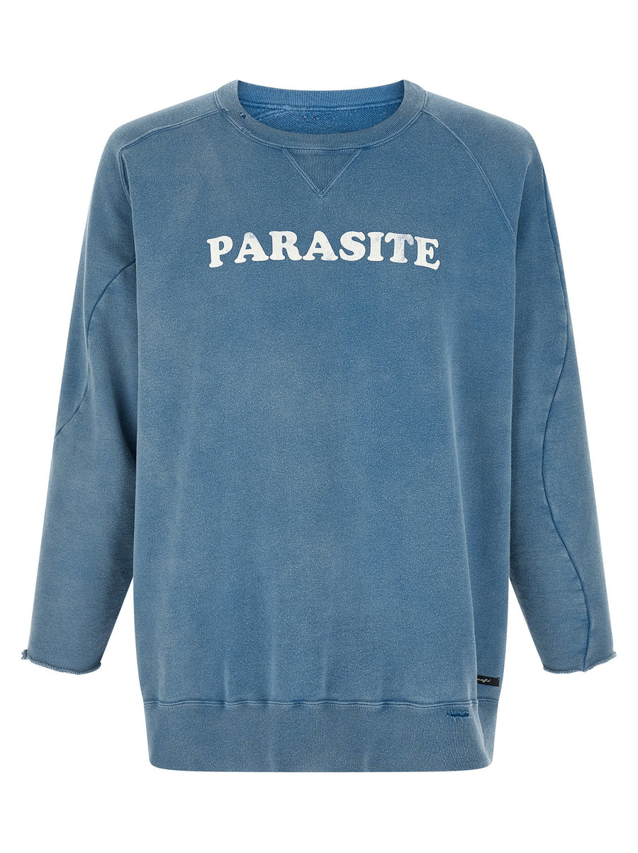 Undercover Mens Sweatshirt Gauze Delave With Distressed Detailing And Graphic Print For Citywear Premium Edge