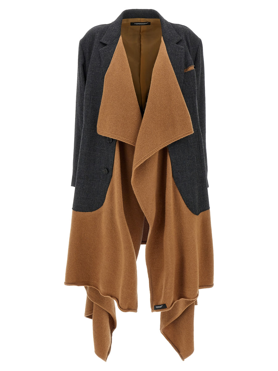 Undercover Shawl Blazer for Women Integrated Shawl Stole One Hundred Percent Wool Luxury Tailored Outerwear
