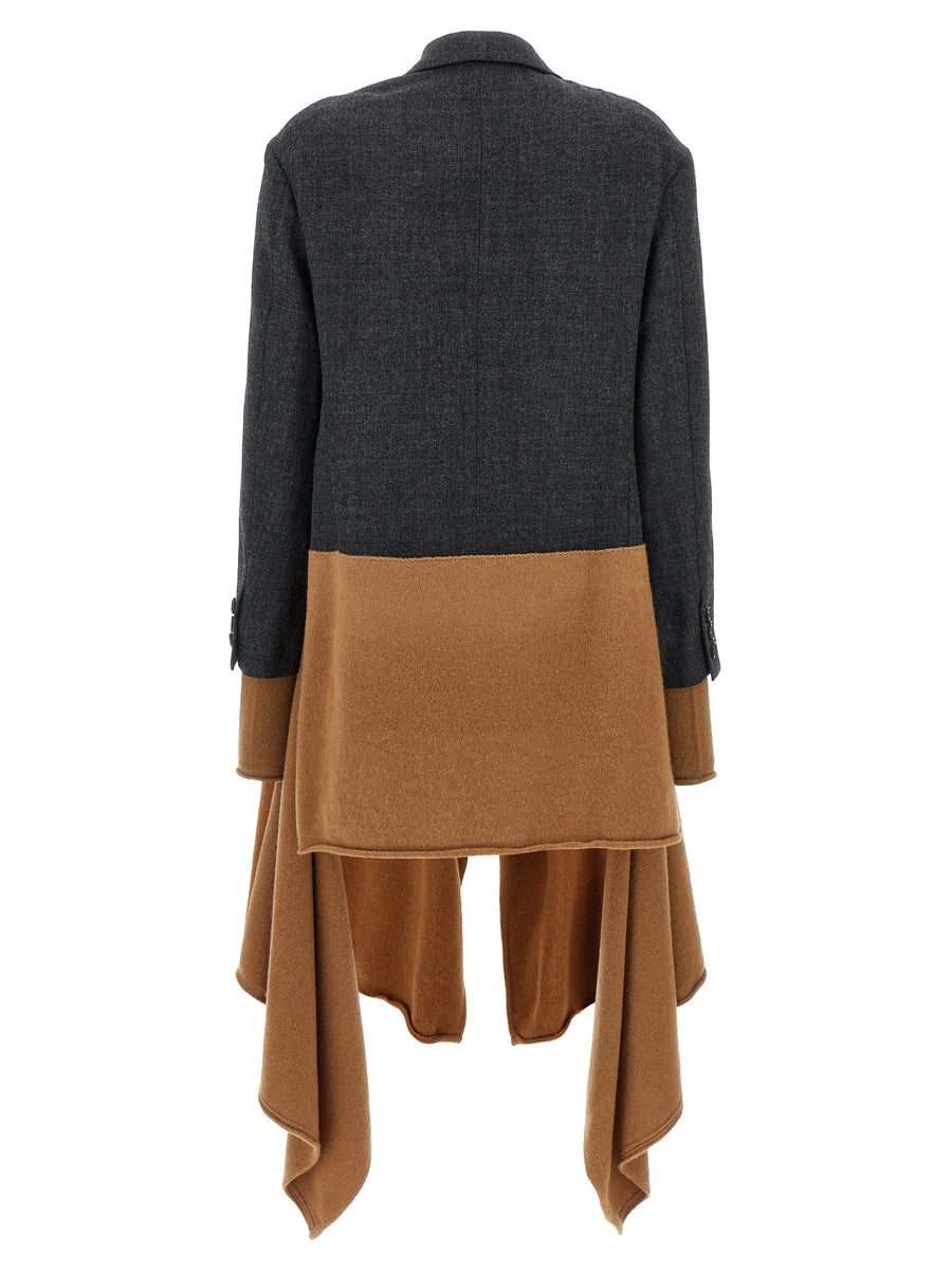 Undercover Shawl Blazer for Women Integrated Shawl Stole One Hundred Percent Wool Luxury Tailored Outerwear