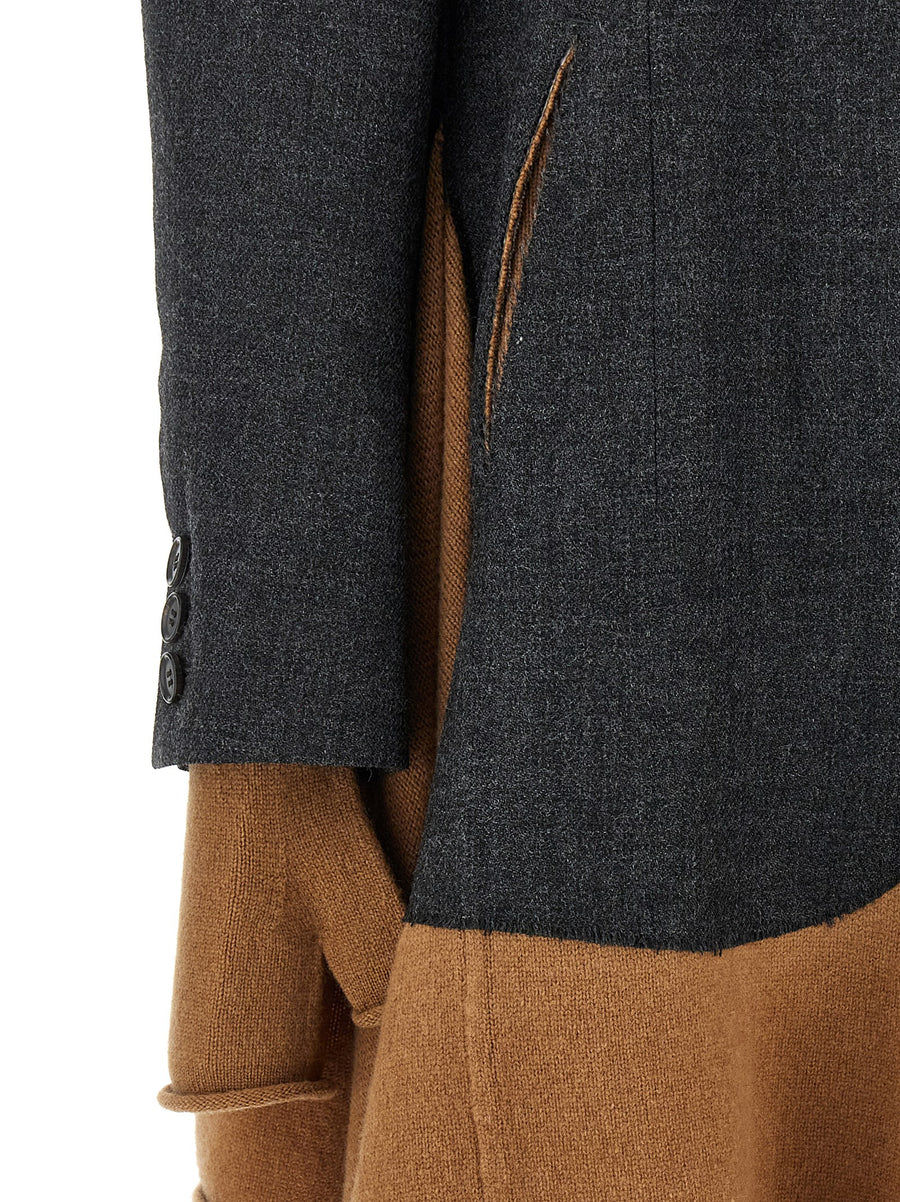 Undercover Shawl Blazer for Women Integrated Shawl Stole One Hundred Percent Wool Luxury Tailored Outerwear