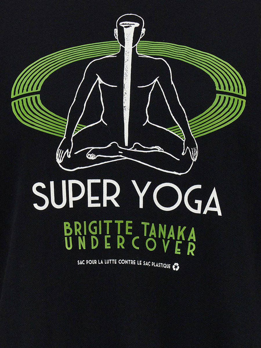 Undercover Women's Print Sweatshirt Black 100% Cotton Brushed Knit Bold Front Print Everyday Essential