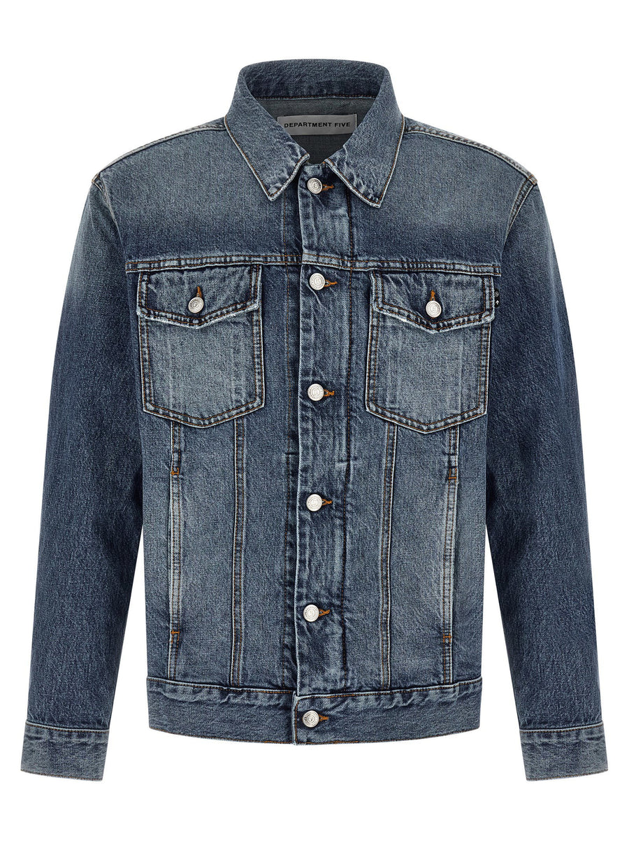 Department 5 Soul Denim Jacket For Men Blue Stonewashed 100 Percent Cotton Timeless Everyday Layer
