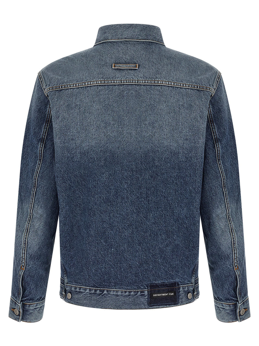 Department 5 Soul Denim Jacket For Men Blue Stonewashed 100 Percent Cotton Timeless Everyday Layer