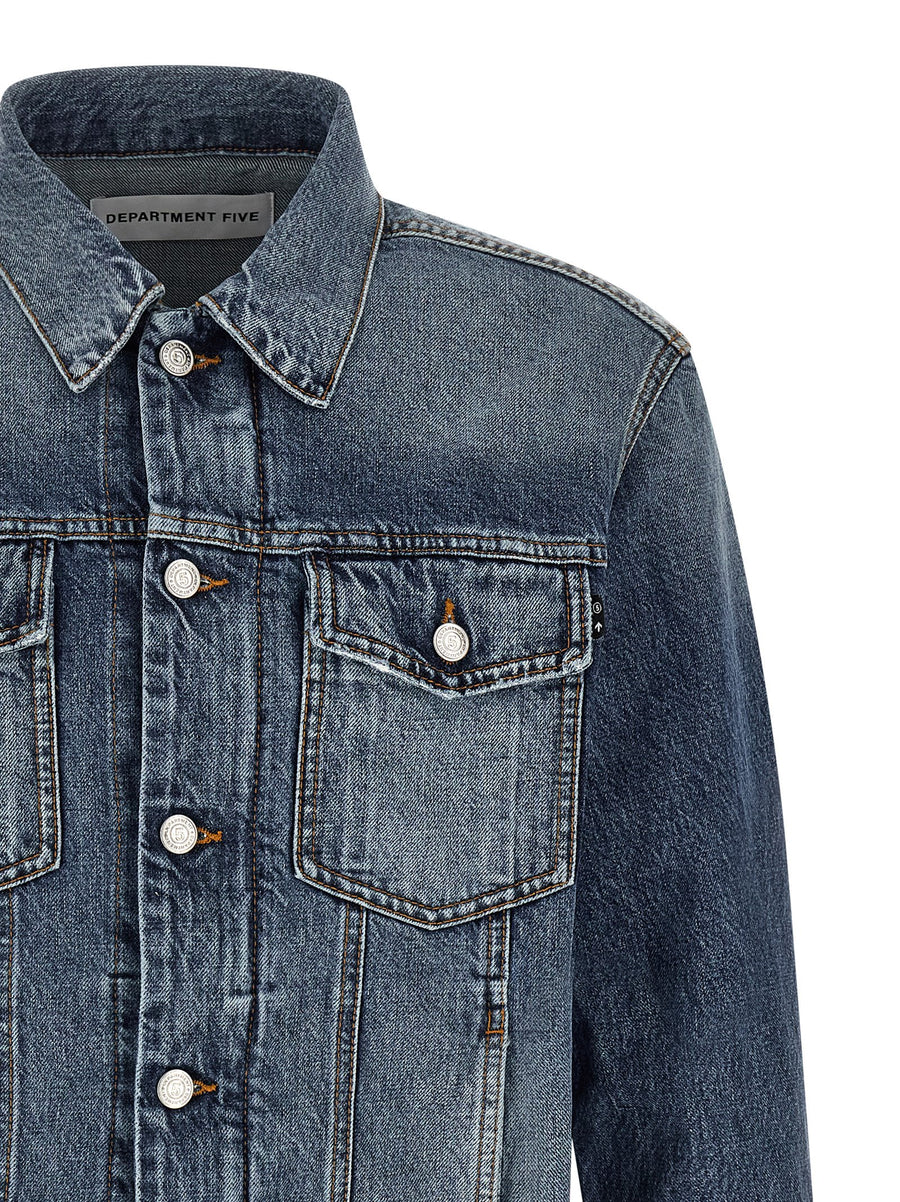 Department 5 Soul Denim Jacket For Men Blue Stonewashed 100 Percent Cotton Timeless Everyday Layer