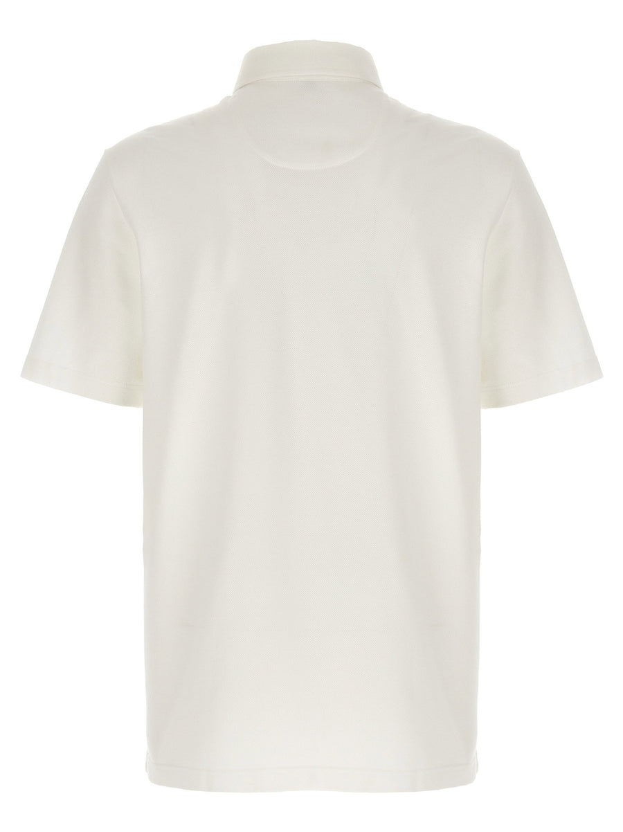 Brioni White Cotton Polo Shirt 100 Percent Cotton Luxury GOTS Certified For Men