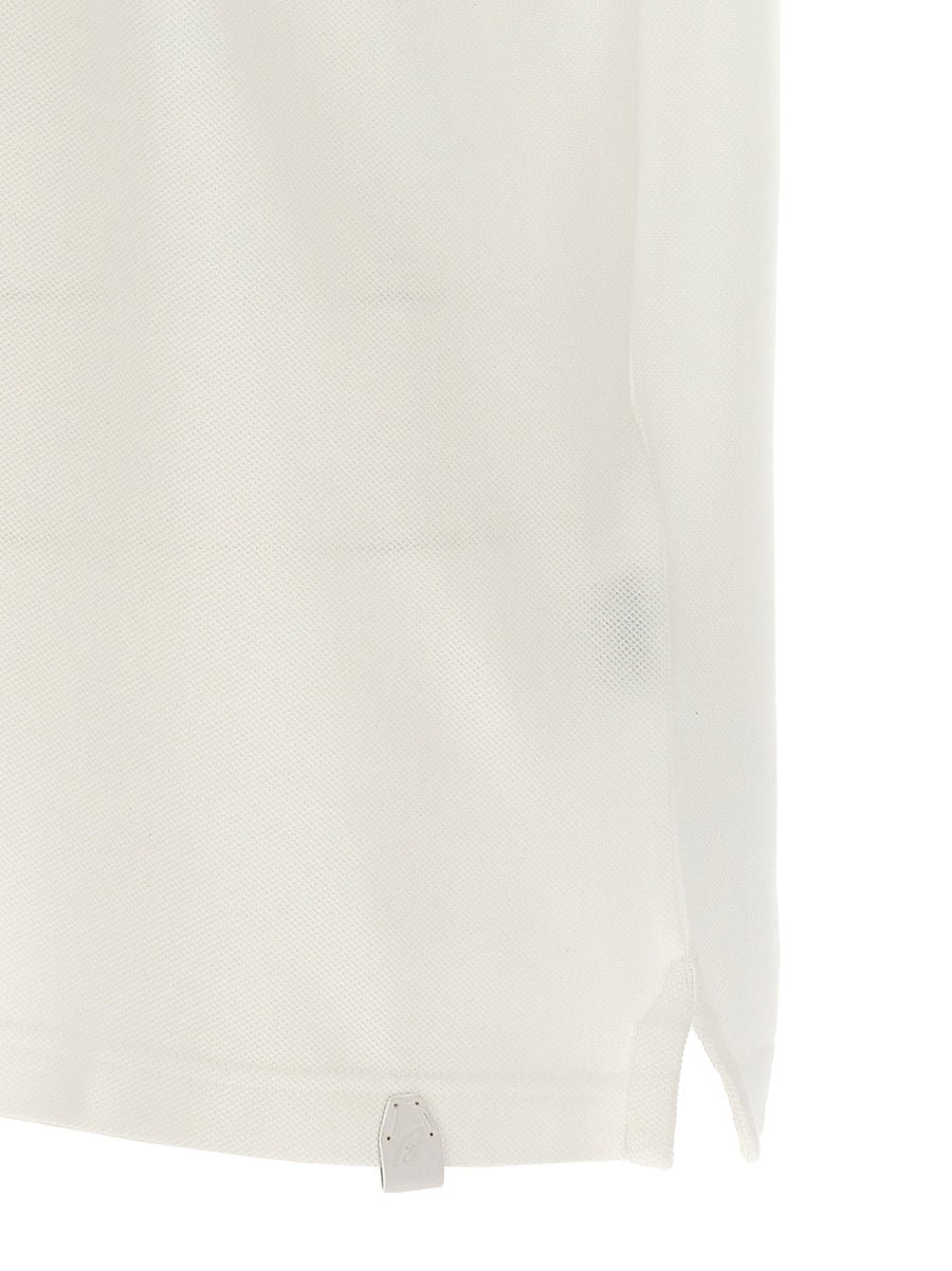 Brioni White Cotton Polo Shirt 100 Percent Cotton Luxury GOTS Certified For Men