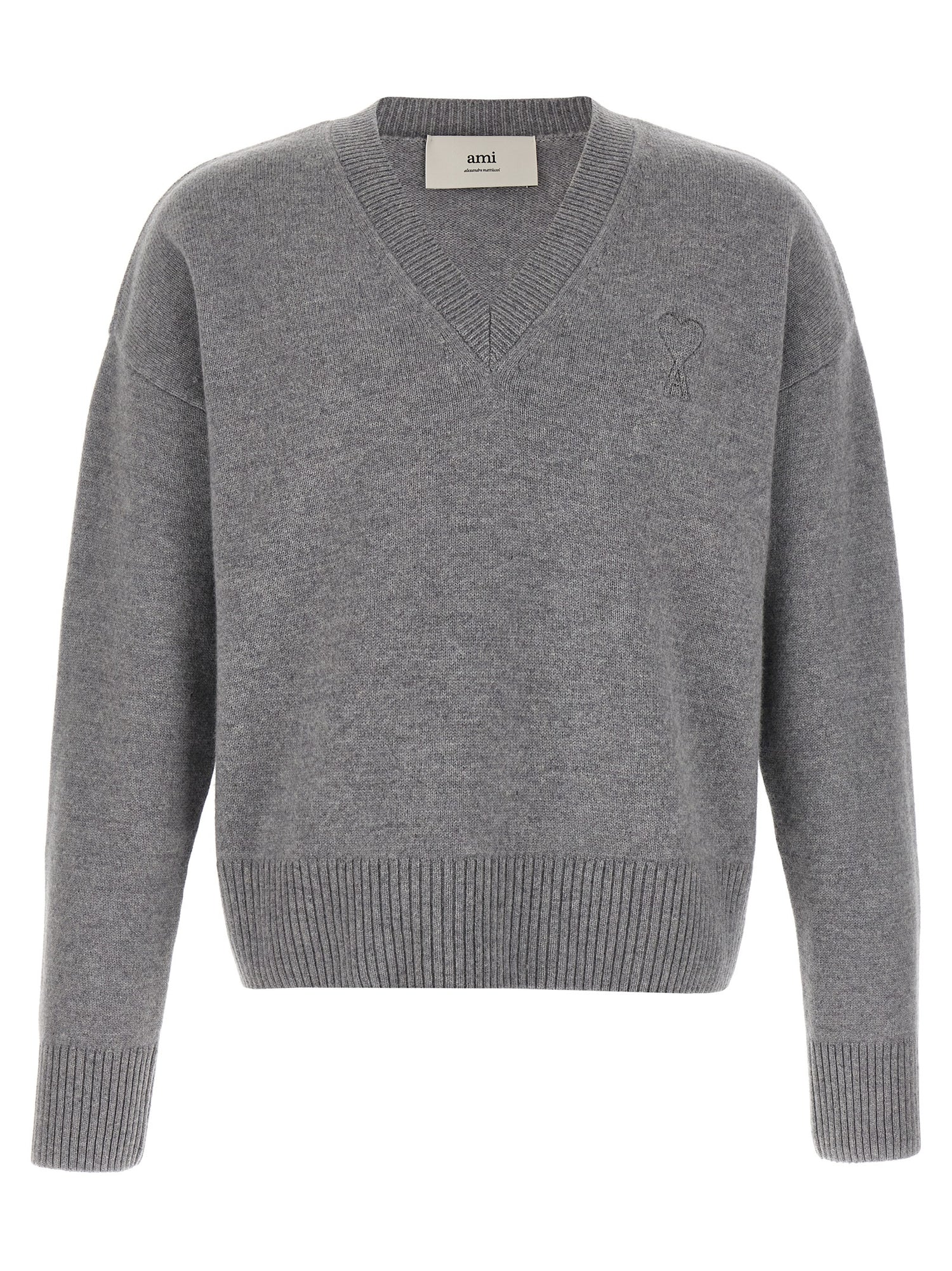 Ami Paris Puff Logo Patch Sweater