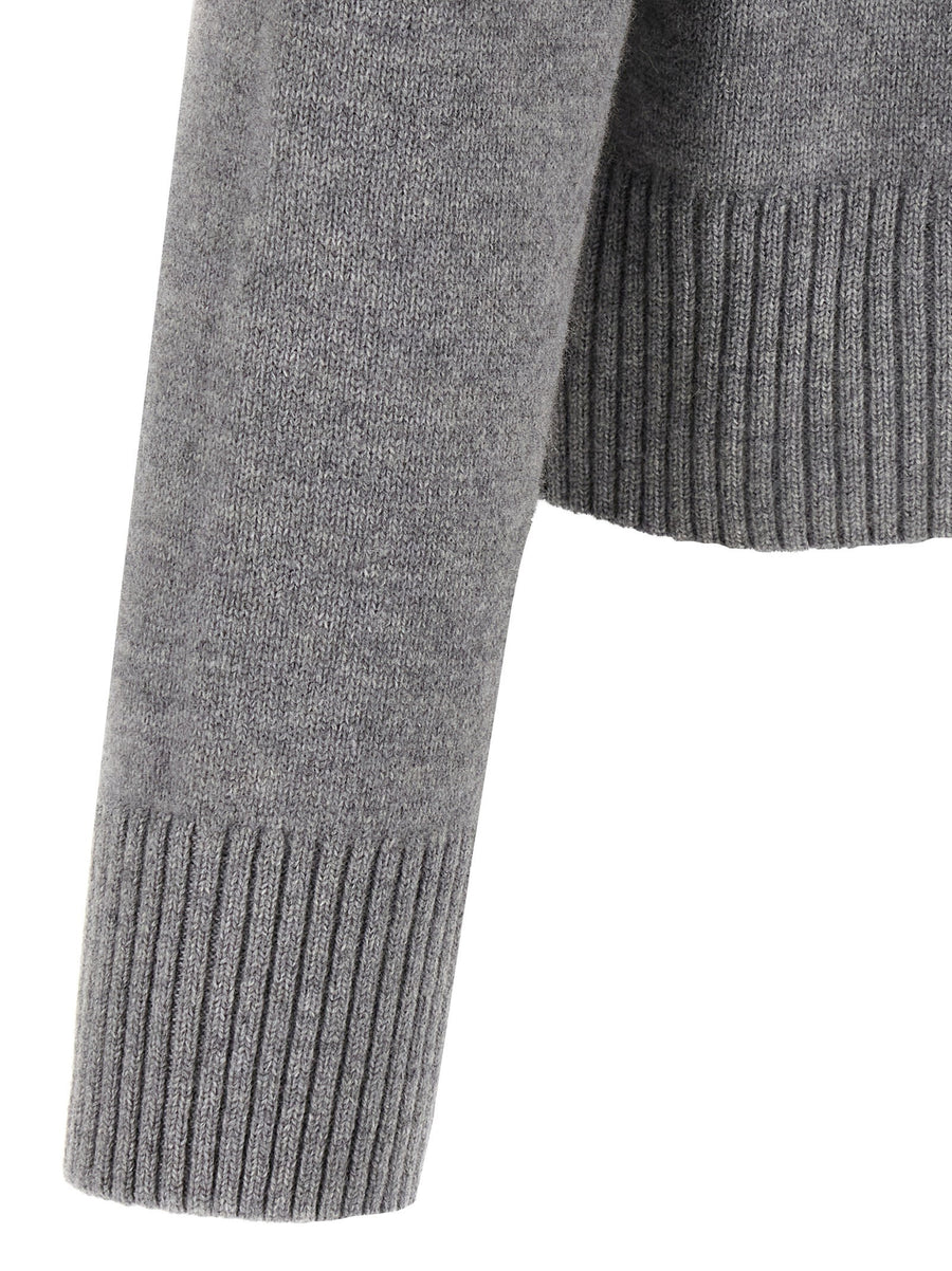 Ami Paris Puff Logo Patch Sweater