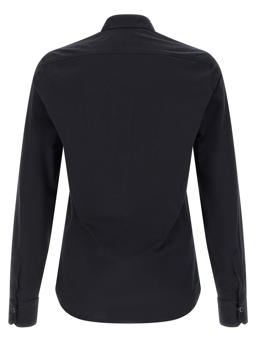 Kiton Buba Shirt For Men 100 Percent Cotton Front Snap Closure Everyday Elegance With Front Pockets