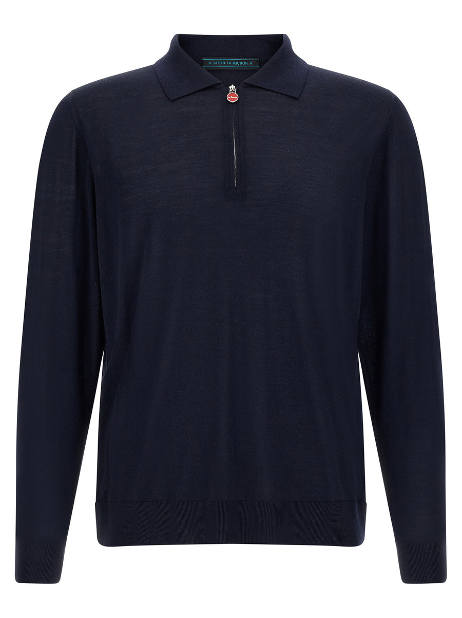 Kiton Wool Polo Shirt 14 Microns